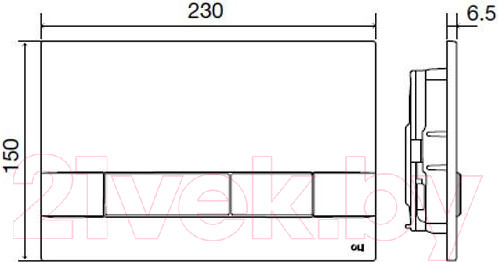 Изображение товара Кнопка для инсталляции Oli Narrow OLIpure 148303 (черный)