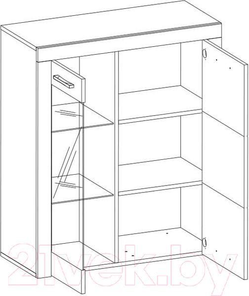 Изображение товара Тумба Anrex Oskar 1V1D (дуб санремо)