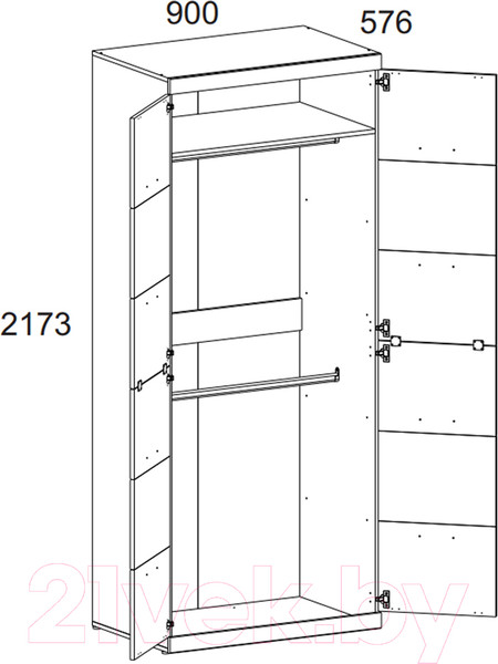Изображение товара Шкаф Anrex Oskar 2DG (дуб санремо)