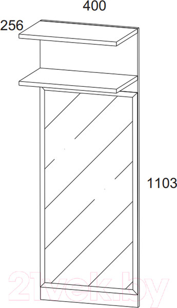 Изображение товара Зеркало Anrex Oskar 1NL (дуб санремо)