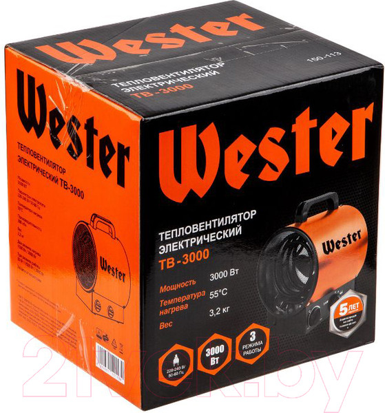 Изображение товара Тепловая пушка электрическая Wester TB-3000 (615364)