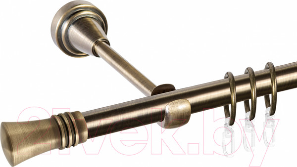 Изображение товара Карниз для штор АС ФОРОС Grace D16Г составной + наконечники Арига (2.8м, антик)