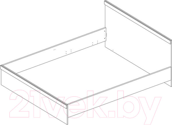 Изображение товара Полуторная кровать Anrex Oskar 120 (дуб санремо)