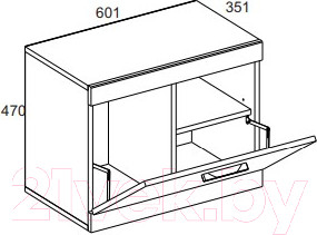 Изображение товара Тумба в прихожую Anrex Oskar 1D (дуб санремо)