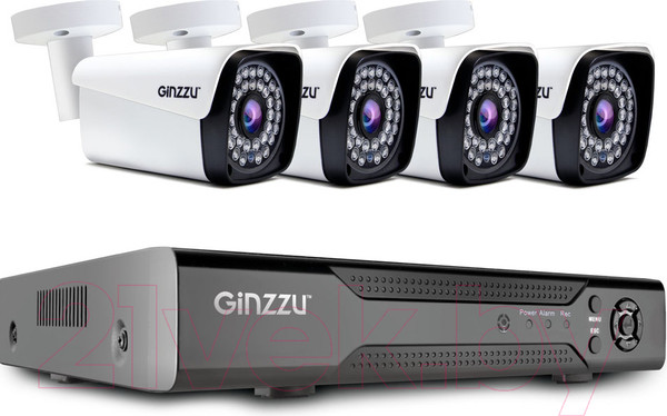 Изображение товара Комплект видеонаблюдения Ginzzu HK-840N