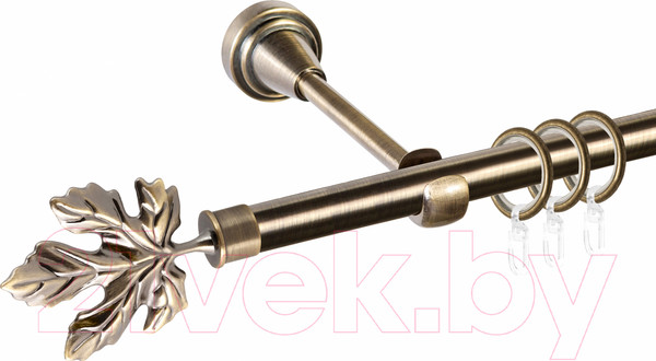 Изображение товара Карниз для штор АС ФОРОС Grace D16Г составной + наконечники Клен (3.2м, антик)