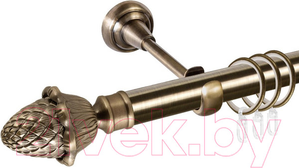 Изображение товара Карниз для штор АС ФОРОС Grace D16Г составной + наконечники Магнолия (3.2м, антик)