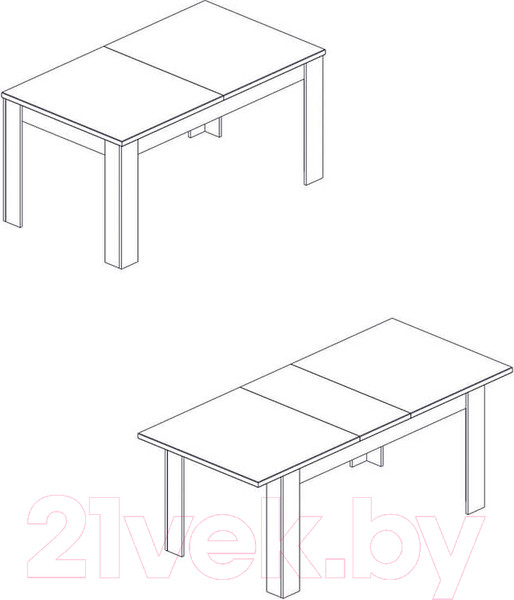 Изображение товара Обеденный стол Anrex Provence (вудлайн кремовый/дуб каньон)