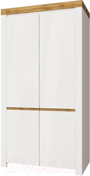 Изображение товара Шкаф Anrex Taurus 2DG (белый глянец/дуб вотан)