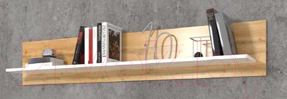 Изображение товара Полка Anrex Taurus ВТ (белый глянец/дуб вотан)