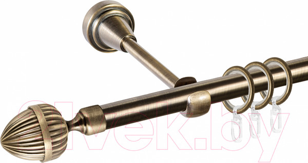 Изображение товара Карниз для штор АС ФОРОС Grace D16Г составной + наконечники Милано (3.2м, антик)