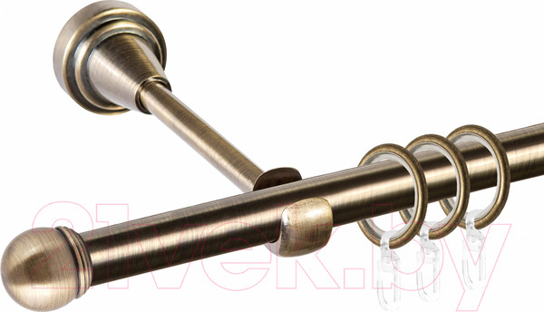Изображение товара Карниз для штор АС ФОРОС Grace D16Г составной + наконечники Сфера (3.2м, антик)