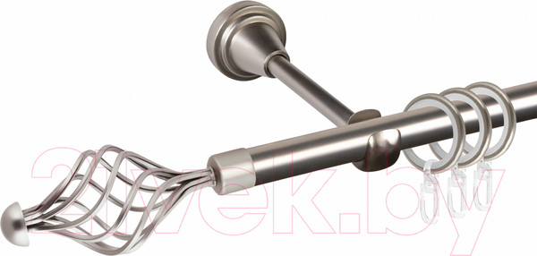 Изображение товара Карниз для штор АС ФОРОС Grace D16Г составной + наконечники Ажур (2.8м, сатин)