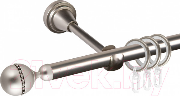 Изображение товара Карниз для штор АС ФОРОС Grace D16Г составной + наконечники Кортеза (2.8м, сатин)