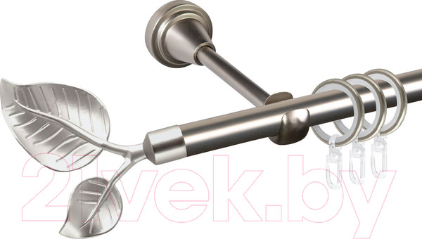 Изображение товара Карниз для штор АС ФОРОС Grace D16Г составной + наконечники Лист большой (2.8м, сатин)