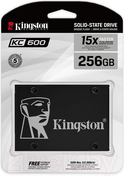 Изображение товара SSD диск Kingston KC600 256GB (SKC600/256G)