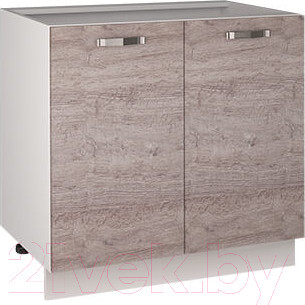 Изображение товара Шкаф-стол кухонный Anrex Alesia 2D/80-F1 (серый/дуб анкона)