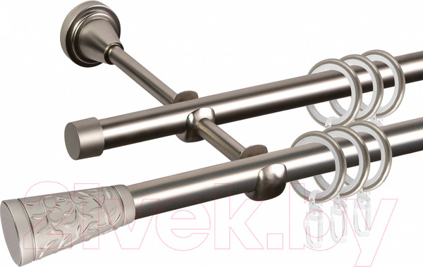 Изображение товара Карниз для штор АС ФОРОС Grace D16Г/16Г составной + наконечники Севилья (3.2м, сатин)