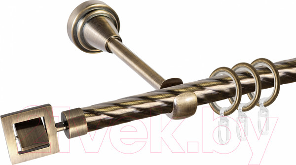 Изображение товара Карниз для штор АС ФОРОС Grace D16K составной + наконечники Венето (2.8м, антик)