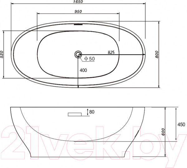 Изображение товара Ванна акриловая Abber AB9207