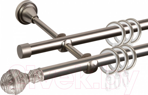 Изображение товара Карниз для штор АС ФОРОС Grace D16Г/16Г составной + наконечники Ампир (2.8м, сатин)