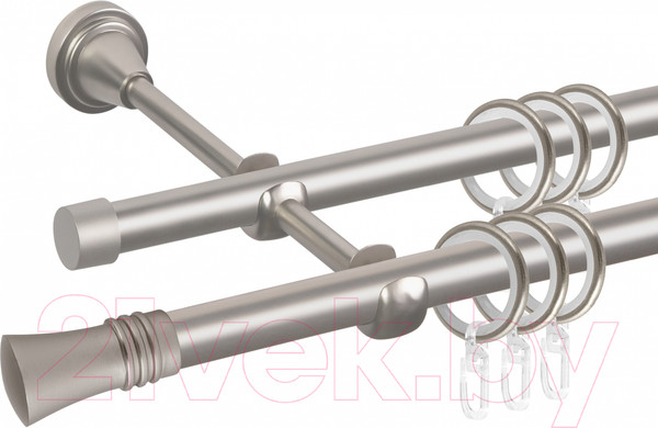 Изображение товара Карниз для штор АС ФОРОС Grace D16Г/16Г составной + наконечники Арига (3.2м, сатин)