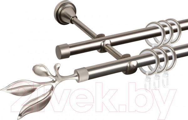 Изображение товара Карниз для штор АС ФОРОС Grace D16Г/16Г составной + наконечники Баваро (3.2м, сатин)