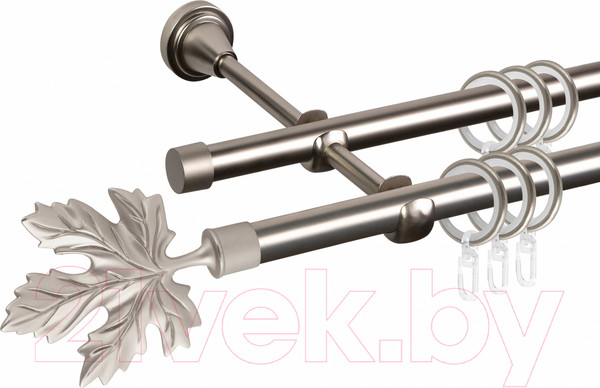 Изображение товара Карниз для штор АС ФОРОС Grace D16Г/16Г составной + наконечники Клен (3.2м, сатин)