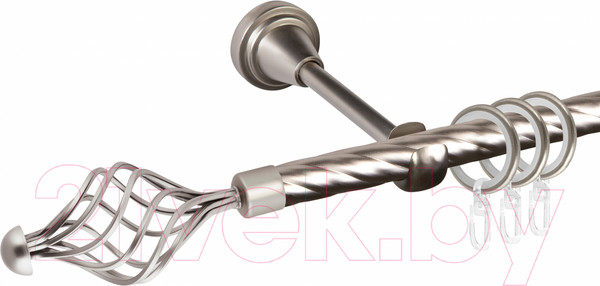 Изображение товара Карниз для штор АС ФОРОС Grace D16K составной + наконечники Ажур (2.8м, сатин)