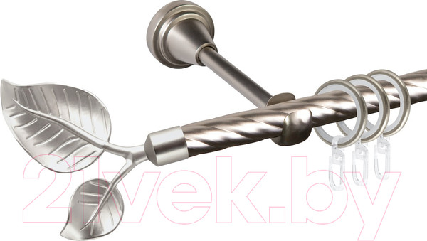 Изображение товара Карниз для штор АС ФОРОС Grace D16K составной + наконечники Лист большой (2.8м, сатин)