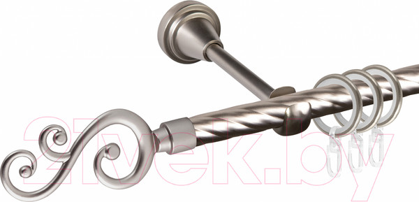 Изображение товара Карниз для штор АС ФОРОС Grace D16K составной + наконечники Лоза (3.2м, сатин)