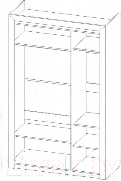 Изображение товара Комплект мебели для спальни ФорестДекоГрупп Герда-3 (дуб крафт)