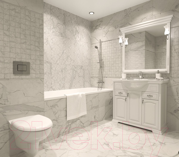 Изображение товара Плитка Kerranova Marble Trend Carrara K-1000/MR (300x600)