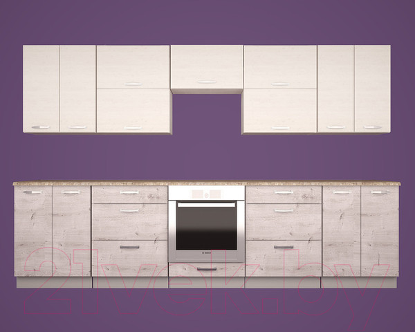 Изображение товара Шкаф под духовку Anrex Alesia 1S/60-F1 (серый/дуб онтарио)