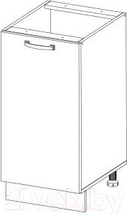 Изображение товара Шкаф-стол кухонный Anrex Alesia 1D/60-F1 (серый/дуб анкона)