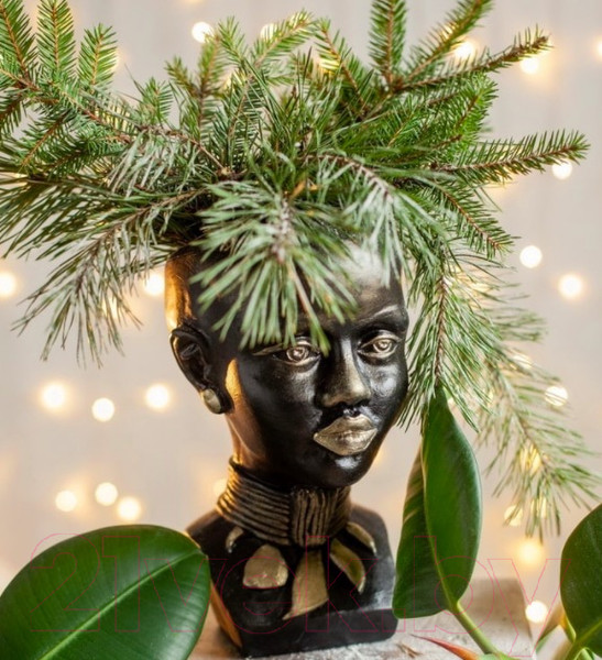 Изображение товара Кашпо Нашы майстры Африканка 1139 (декорированное)