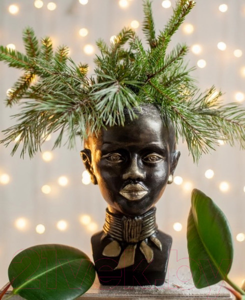 Изображение товара Кашпо Нашы майстры Африканка 1139 (декорированное)