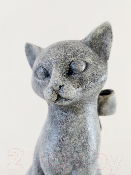 Изображение товара Статуэтка Нашы майстры Кот с бантом 3035 (декорированная)