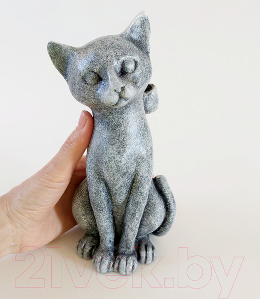 Изображение товара Статуэтка Нашы майстры Кот с бантом 3035 (декорированная)