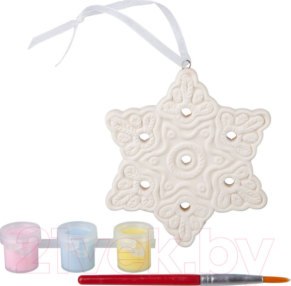 Изображение товара Набор для творчества Bondibon Елочные украшения. Снежинка на карте домик / ВВ2144