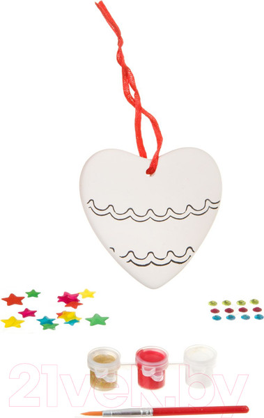 Изображение товара Набор для творчества Bondibon Елочные украшения со стразами и наклейками / ВВ3734