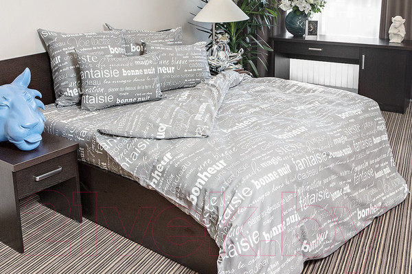 Изображение товара Комплект постельного белья Ночь нежна Письма Стандарт 2 сп. 50x70 / 7420-1