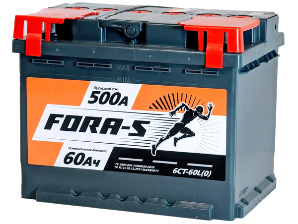 Изображение товара Автомобильный аккумулятор Fora-S R+ (60 А/ч)