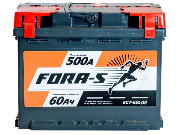 Изображение товара Автомобильный аккумулятор Fora-S R+ (60 А/ч)