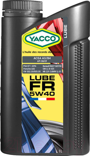 Изображение товара Моторное масло Yacco Lube FR 5W40 (1л)