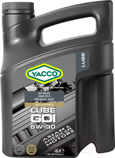 Изображение товара Моторное масло Yacco Lube GDI 5W30 (4л)