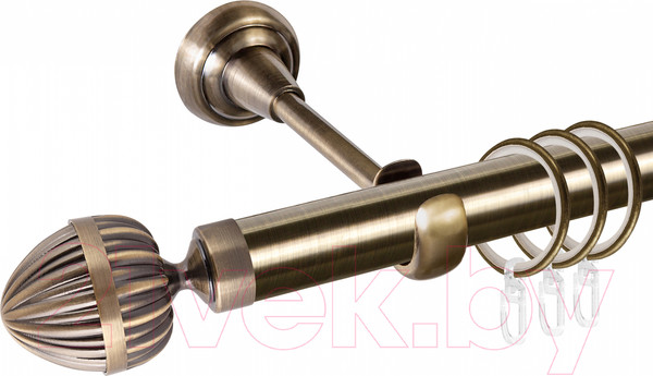 Изображение товара Карниз для штор АС ФОРОС Grace D25Г составной + наконечники Милано (3.2м, антик)