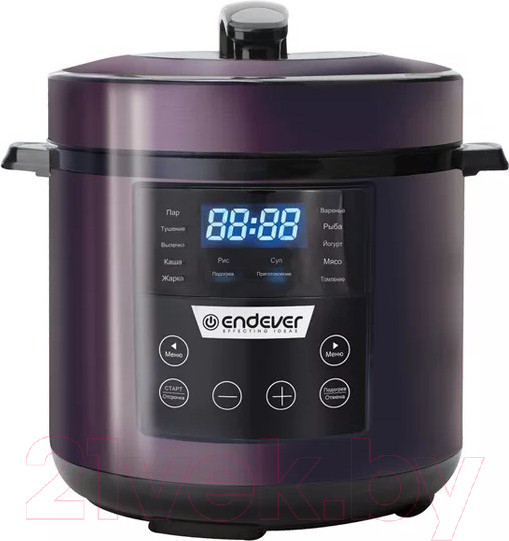 Изображение товара Мультиварка-скороварка Endever Vita-98 (черный/сливовый)