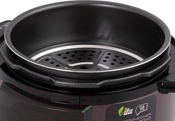 Изображение товара Мультиварка-скороварка Endever Vita-98 (черный/сливовый)