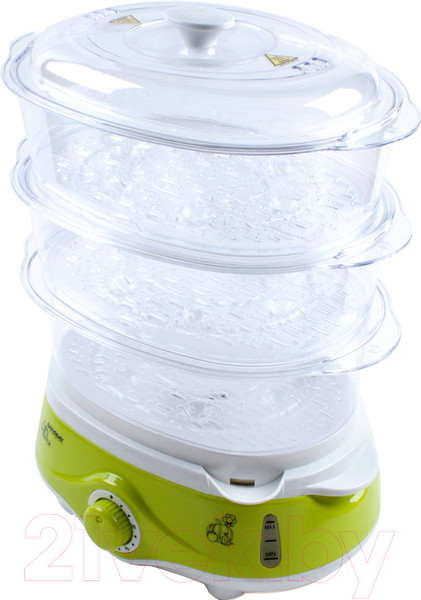 Изображение товара Пароварка стационарная Endever Vita-171 (белый/зеленый)